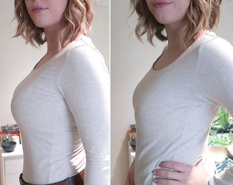 Before and After wearing SCULPTD bra